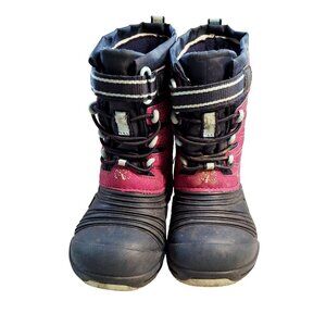 Merrell Kids Waterproof Winter Boots Size 8M Purple & Black With Insulation